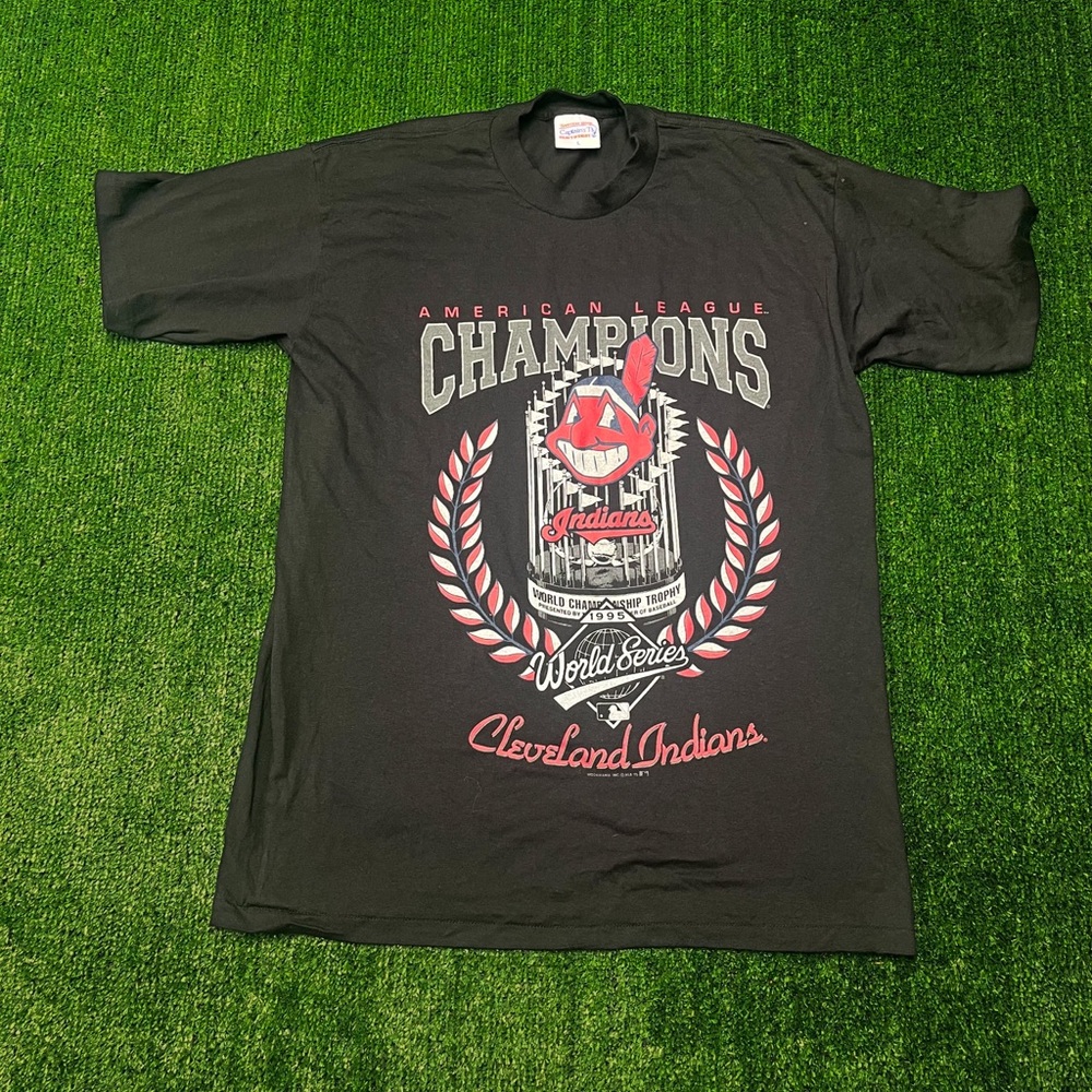 Cleveland Indians Black Champions Graphic Tee